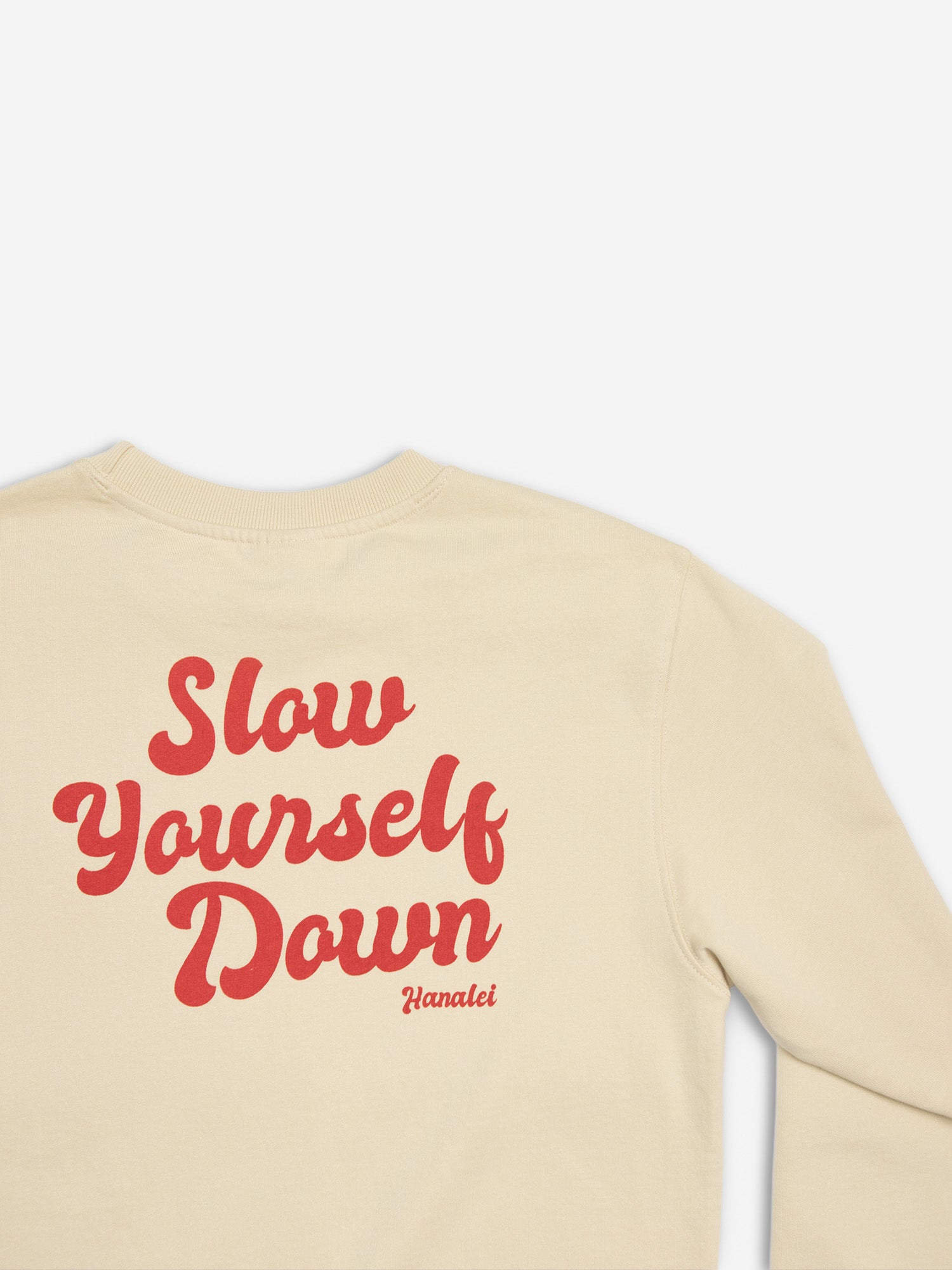 Retro Cream Crewneck | Organic Cotton | Slow Yourself Down