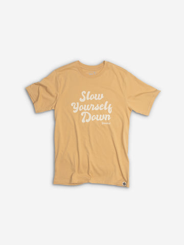 Retro Front Tee | Organic Cotton | Slow Yourself Down - Mens Shirts