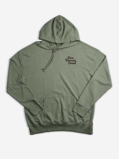 Retro Hoodie | Organic Cotton | Slow Yourself Down - Pullover Hoodie