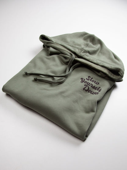 Retro Hoodie | Organic Cotton | Slow Yourself Down - Pullover Hoodie