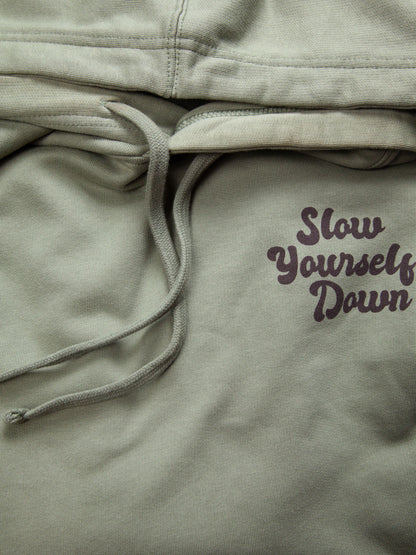 Retro Hoodie | Organic Cotton | Slow Yourself Down - Pullover Hoodie