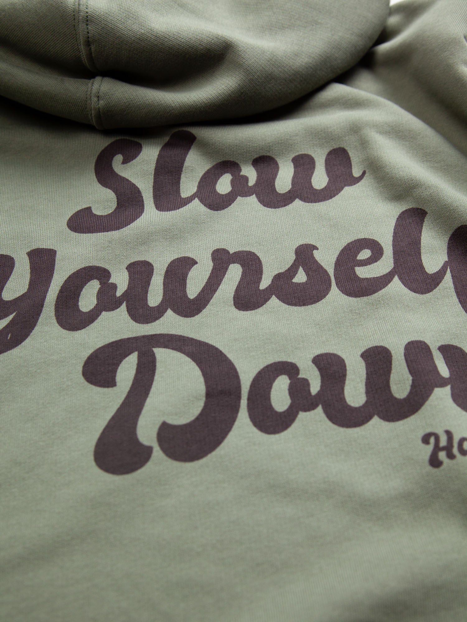 Retro Hoodie | Organic Cotton | Slow Yourself Down - Pullover Hoodie