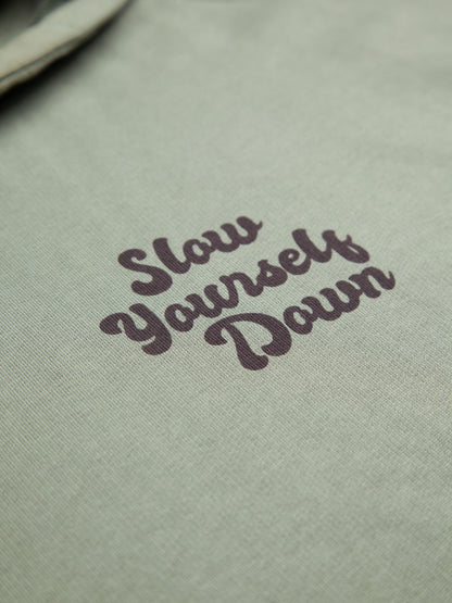 Retro Hoodie | Organic Cotton | Slow Yourself Down - Pullover Hoodie