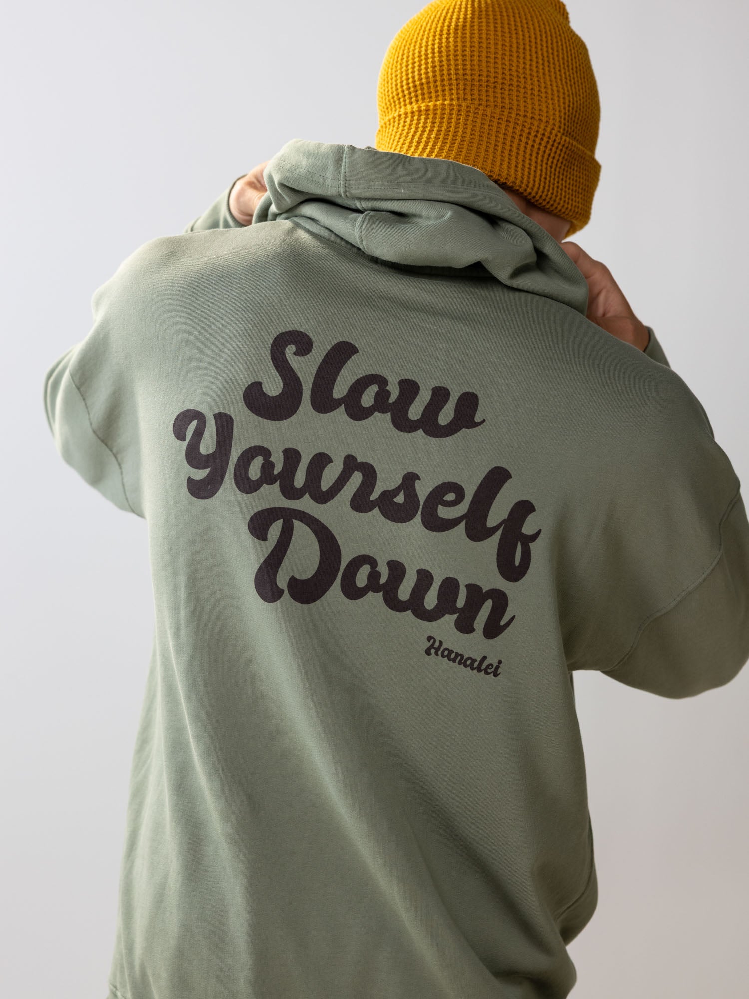 Retro Hoodie | Organic Cotton | Slow Yourself Down - Pullover Hoodie
