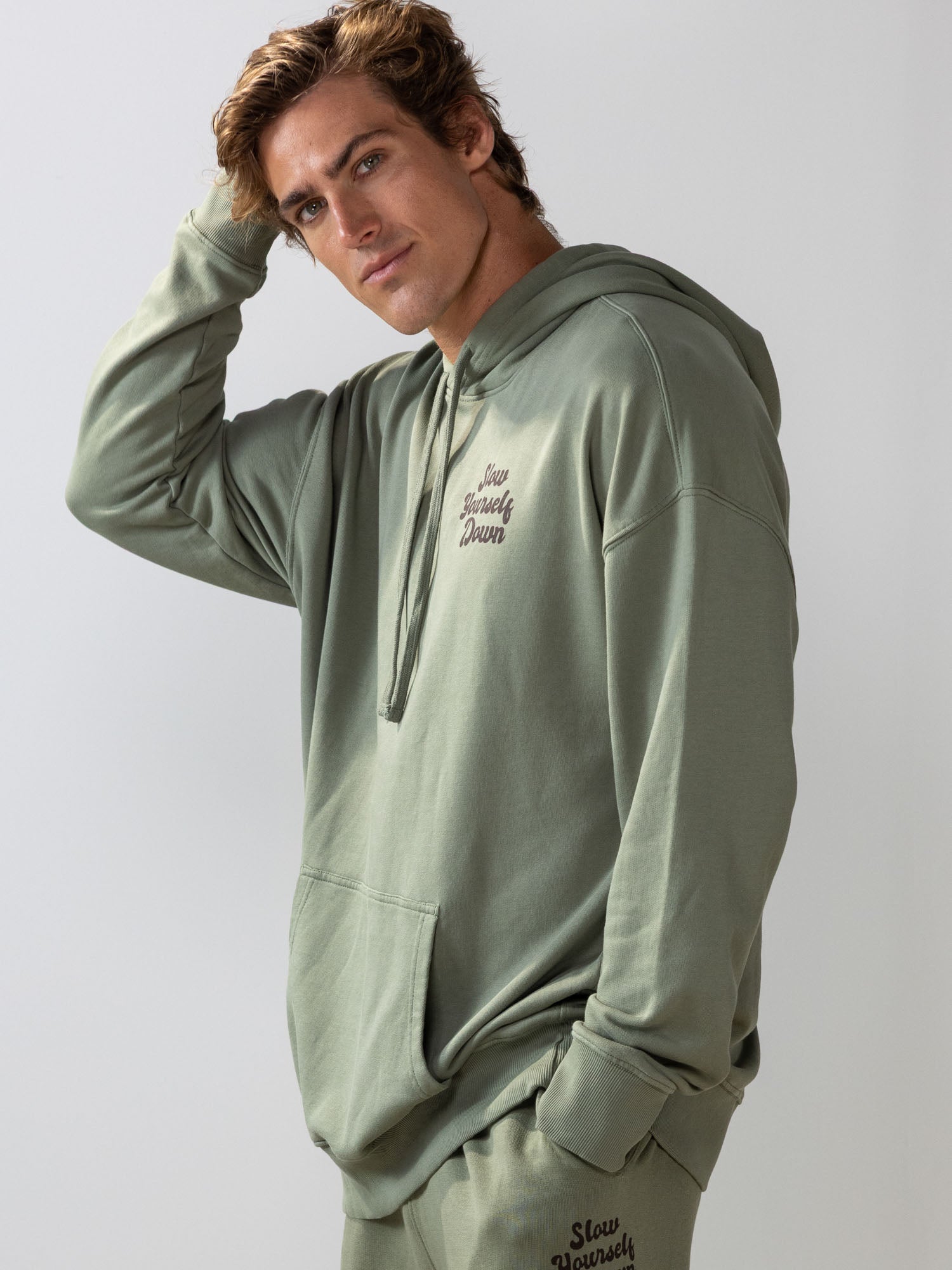 Retro Hoodie | Organic Cotton | Slow Yourself Down - Pullover Hoodie