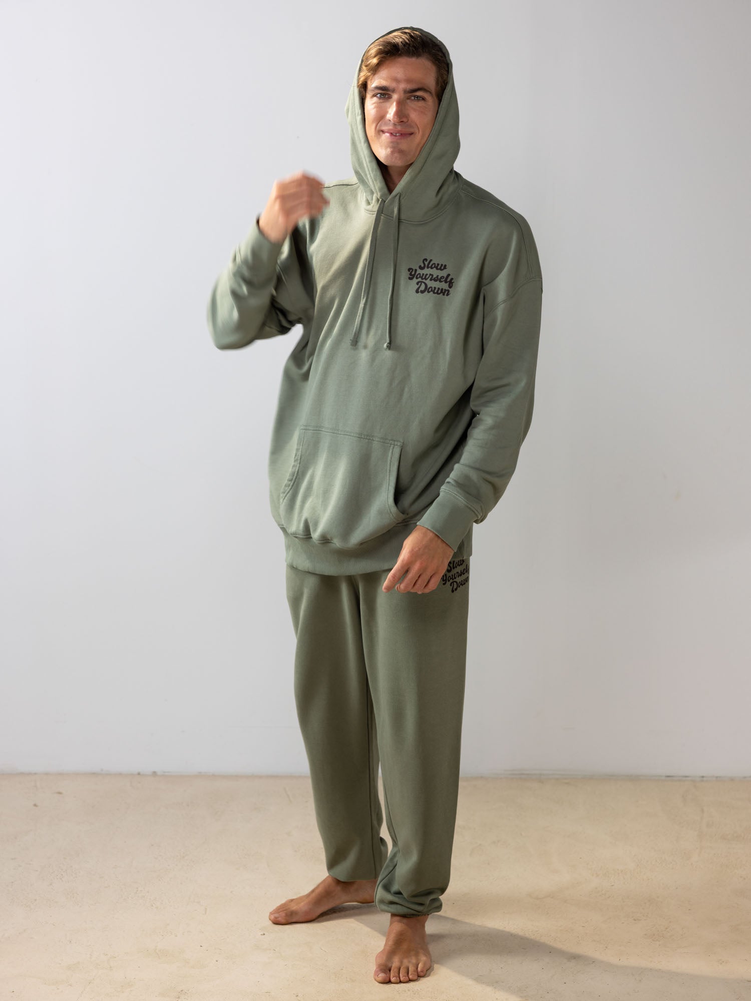 Retro Hoodie | Organic Cotton | Slow Yourself Down - Pullover Hoodie