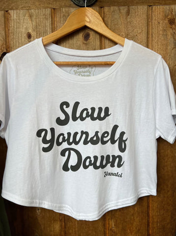 Retro Moon Crop | Organic Cotton | Slow Yourself Down