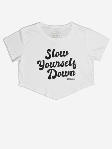 Retro Moon Crop | Organic Cotton | Slow Yourself Down