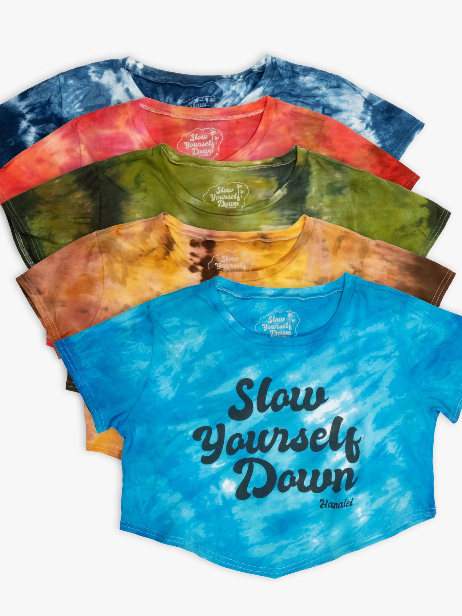 Retro Moon Crop Tie-Dye | Organic Cotton | Slow Yourself Down