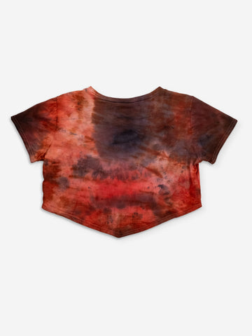 Retro Moon Crop Tie-Dye | Organic Cotton | Slow Yourself Down - Womens Shirts