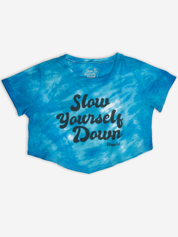 Retro Moon Crop Tie-Dye | Organic Cotton | Slow Yourself Down