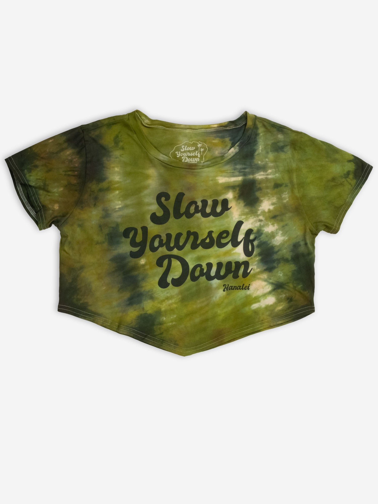 Retro Moon Crop Tie-Dye | Organic Cotton | Slow Yourself Down