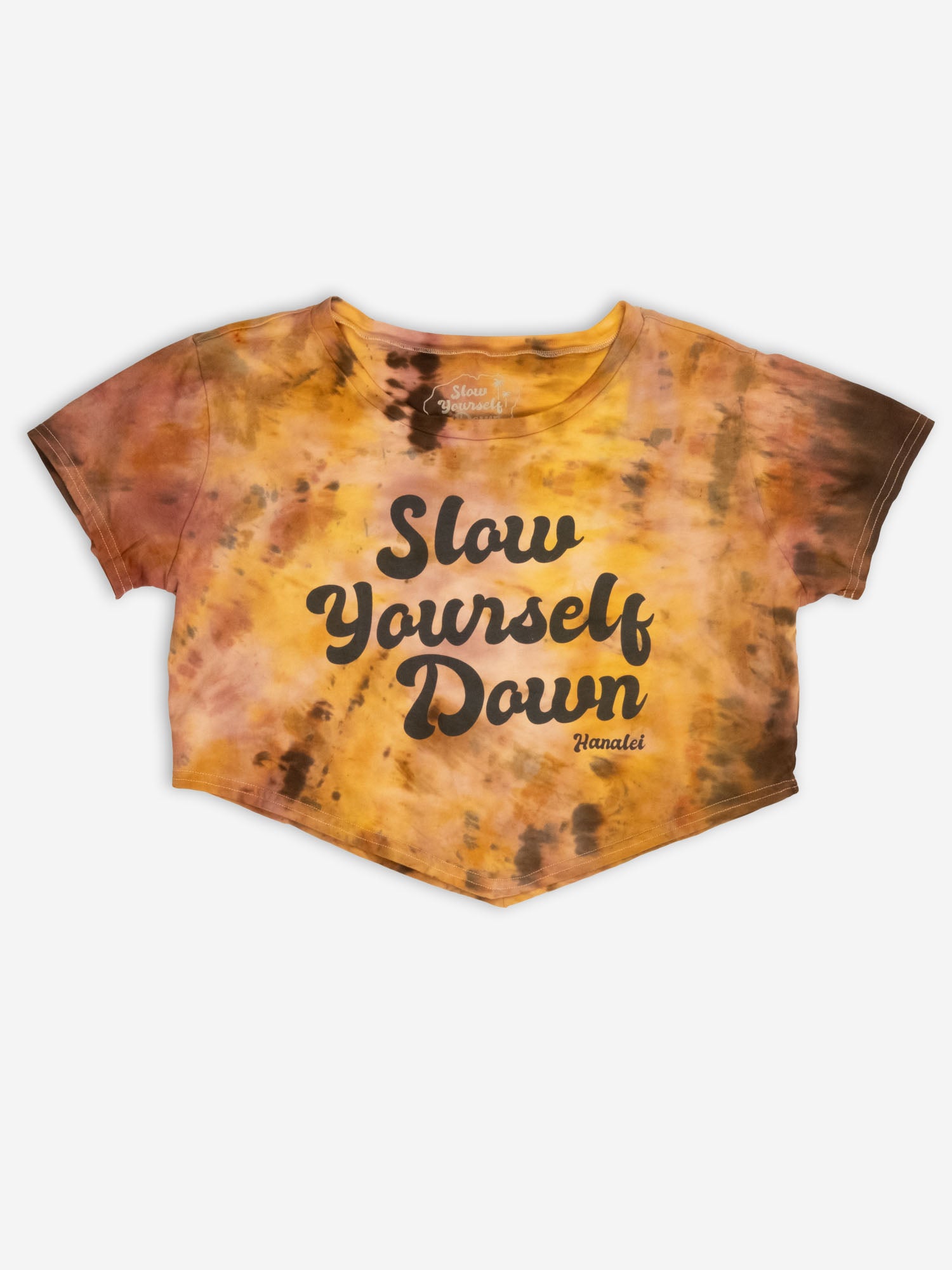 Retro Moon Crop Tie-Dye | Organic Cotton | Slow Yourself Down