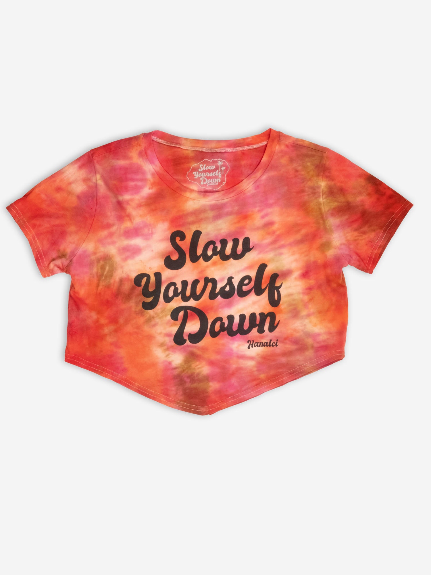 Retro Moon Crop Tie-Dye | Organic Cotton | Slow Yourself Down