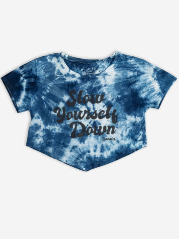 Retro Moon Crop Tie-Dye | Organic Cotton | Slow Yourself Down