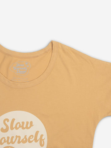 Retro Scoop Neck Tee | Organic Cotton | Slow Yourself Down