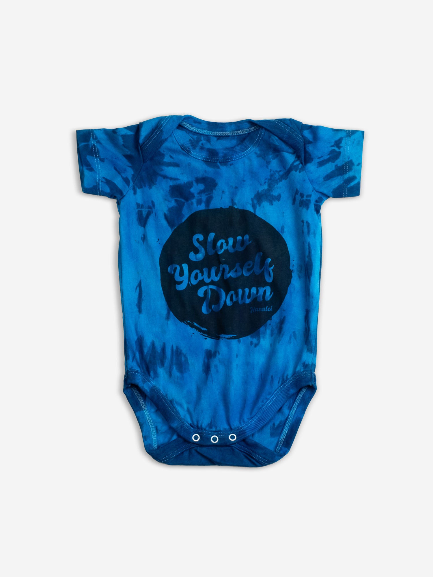Retro Stamp Tie-Dye Onesie | Organic Cotton | Slow Yourself Down - Baby Onesie