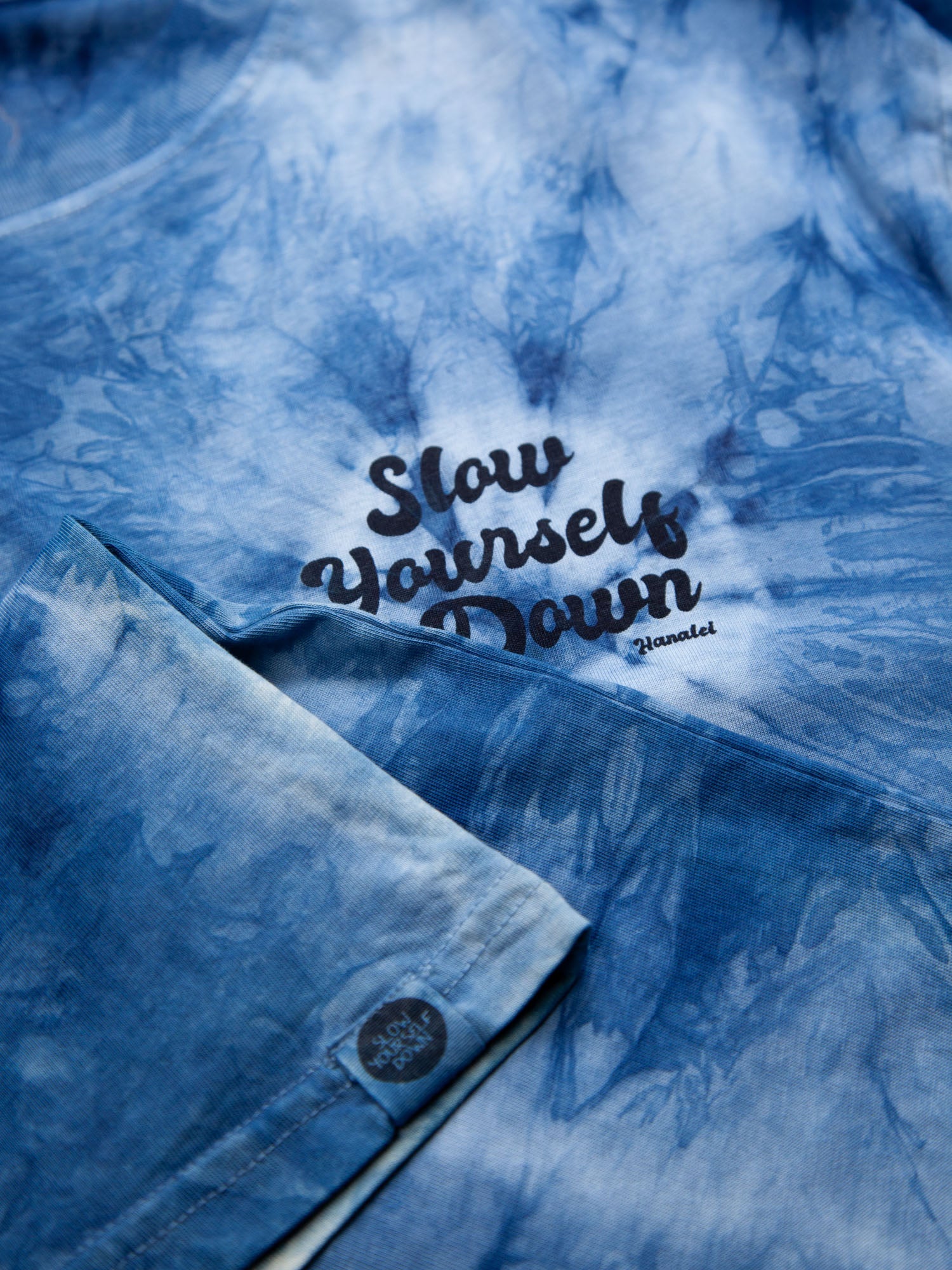 Retro Stamp Tie-Dye Tee | Organic Cotton | Slow Yourself Down - Mens Shirts