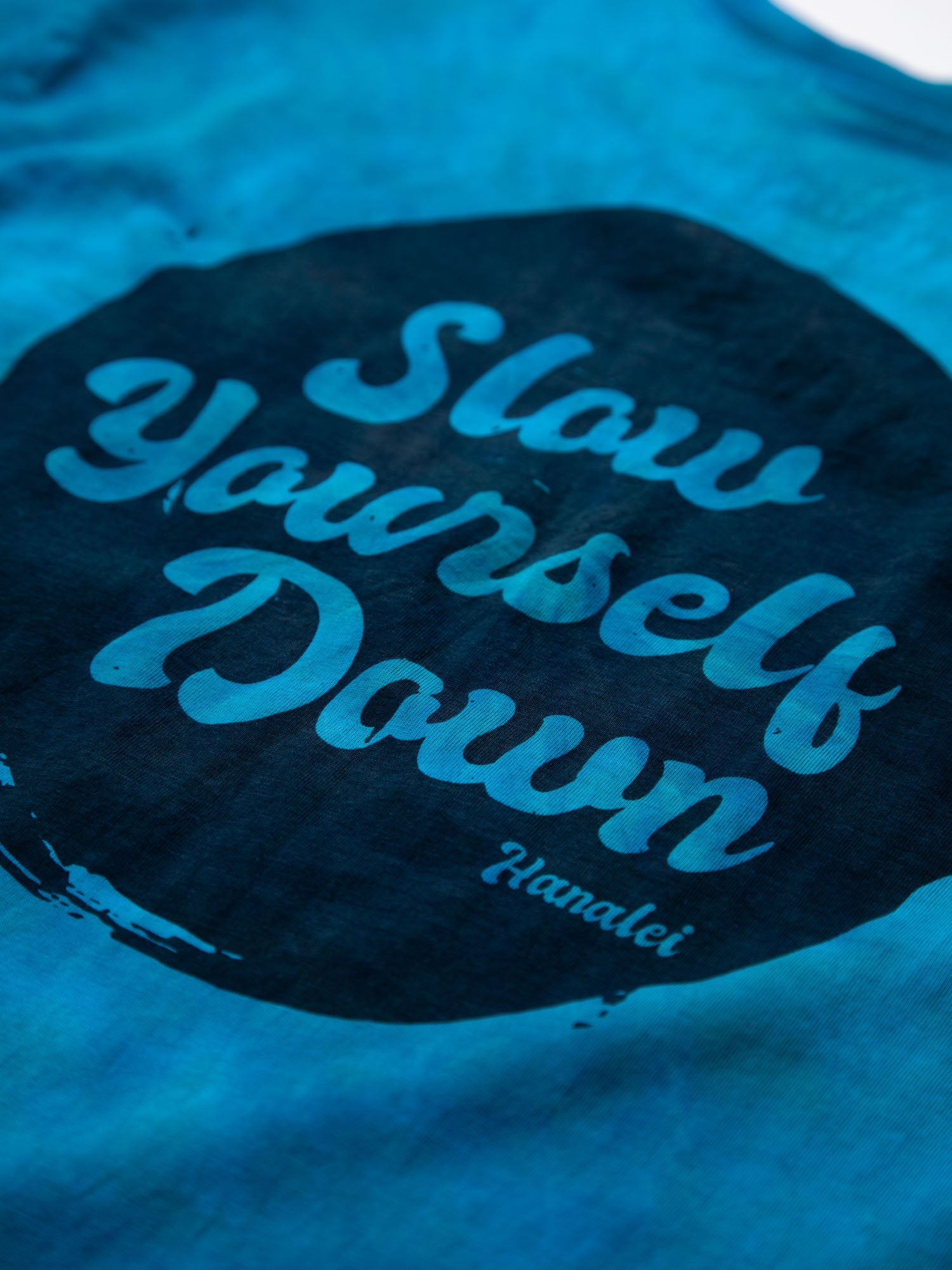 Retro Stamp Tie-Dye Tee | Organic Cotton | Slow Yourself Down - Mens Shirts