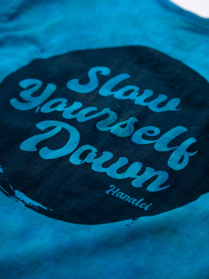 Retro Stamp Tie-Dye Tee | Organic Cotton | Slow Yourself Down - Mens Shirts