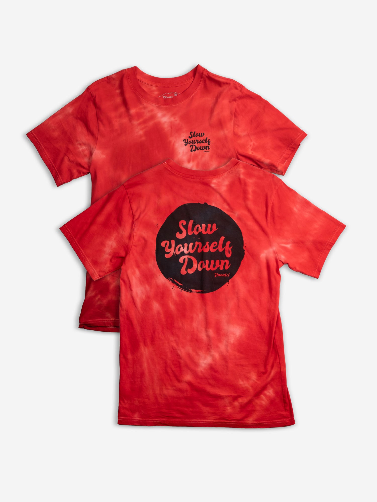 Retro Stamp Tie-Dye Tee | Organic Cotton | Slow Yourself Down - Mens Shirts