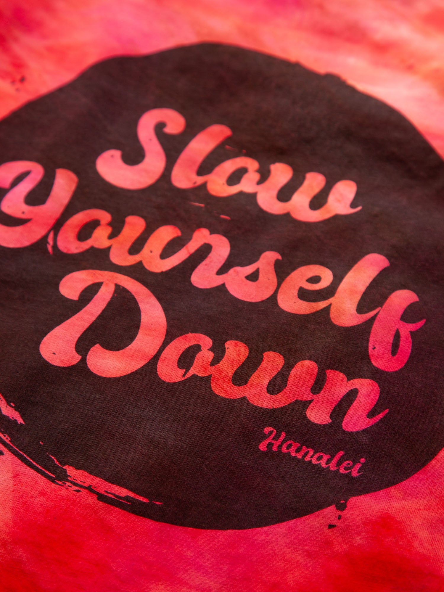 Retro Stamp Tie-Dye Tee | Organic Cotton | Slow Yourself Down - Mens Shirts