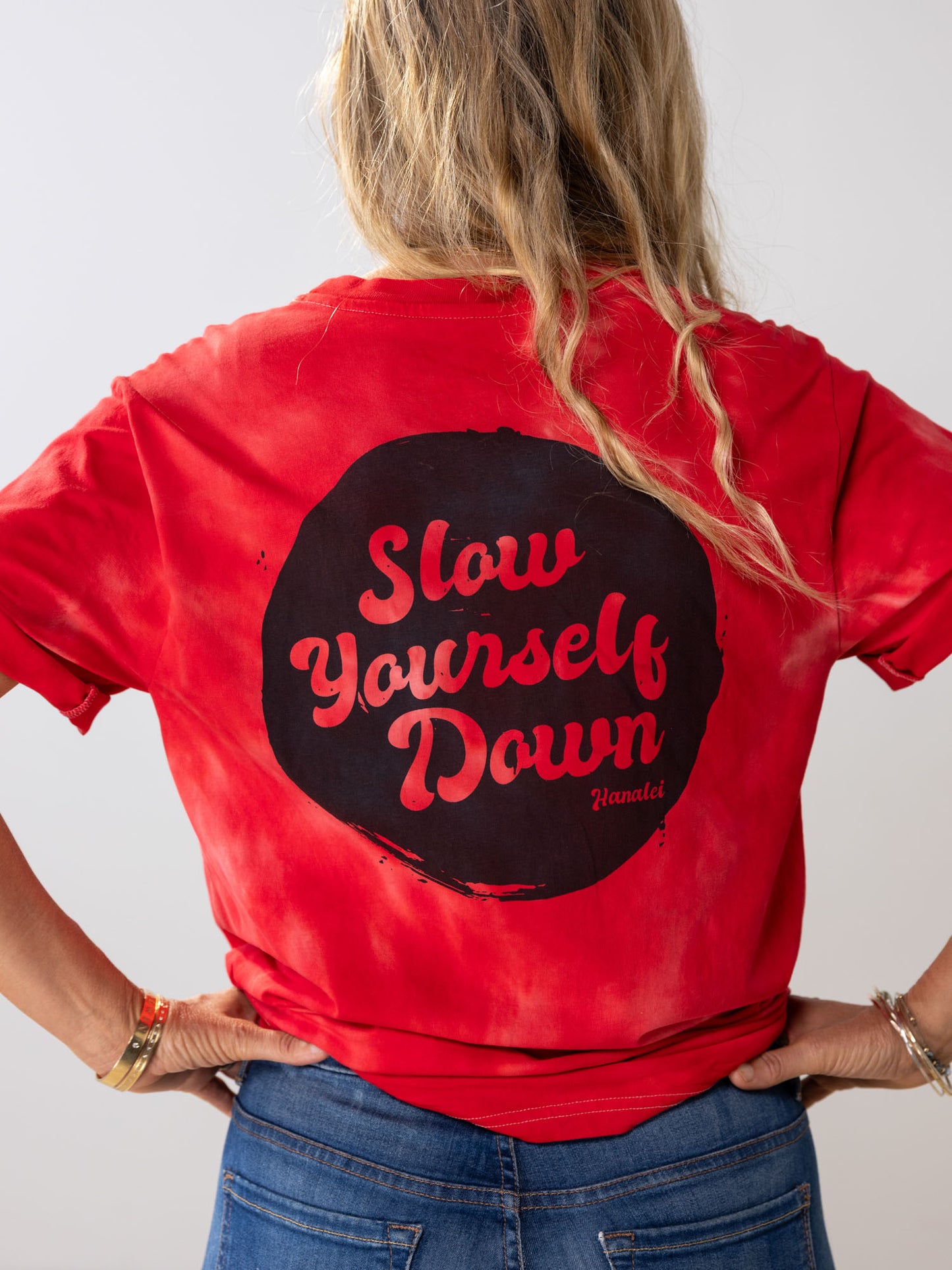 Retro Stamp Tie-Dye Tee | Organic Cotton | Slow Yourself Down - Mens Shirts