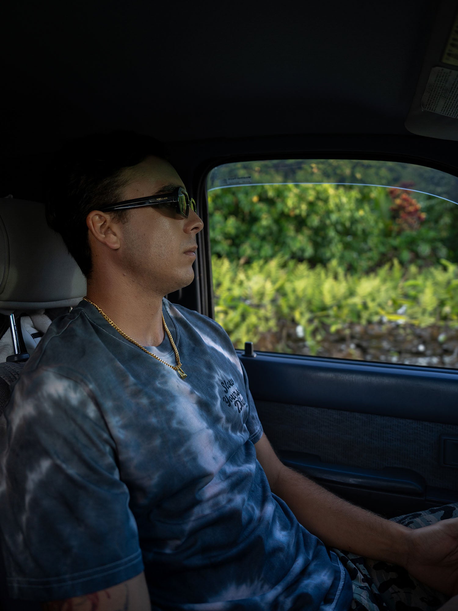 Retro Stamp Tie-Dye Tee - Slow Yourself Down