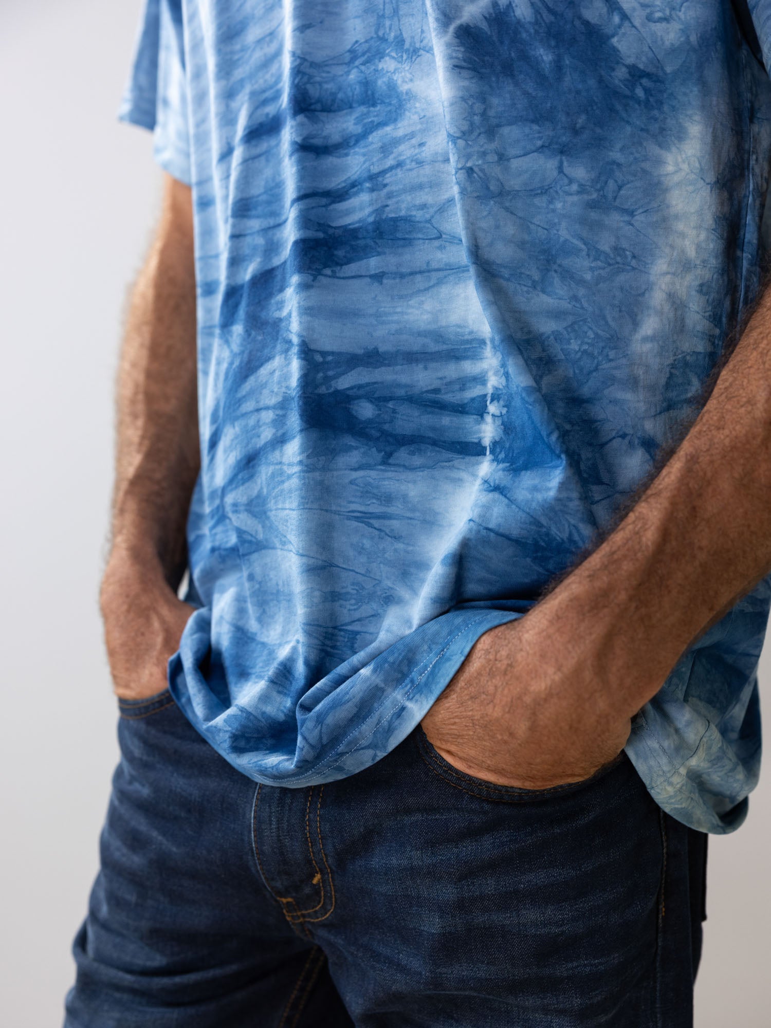 Retro Stamp Tie-Dye Tee | Organic Cotton | Slow Yourself Down - Mens Shirts