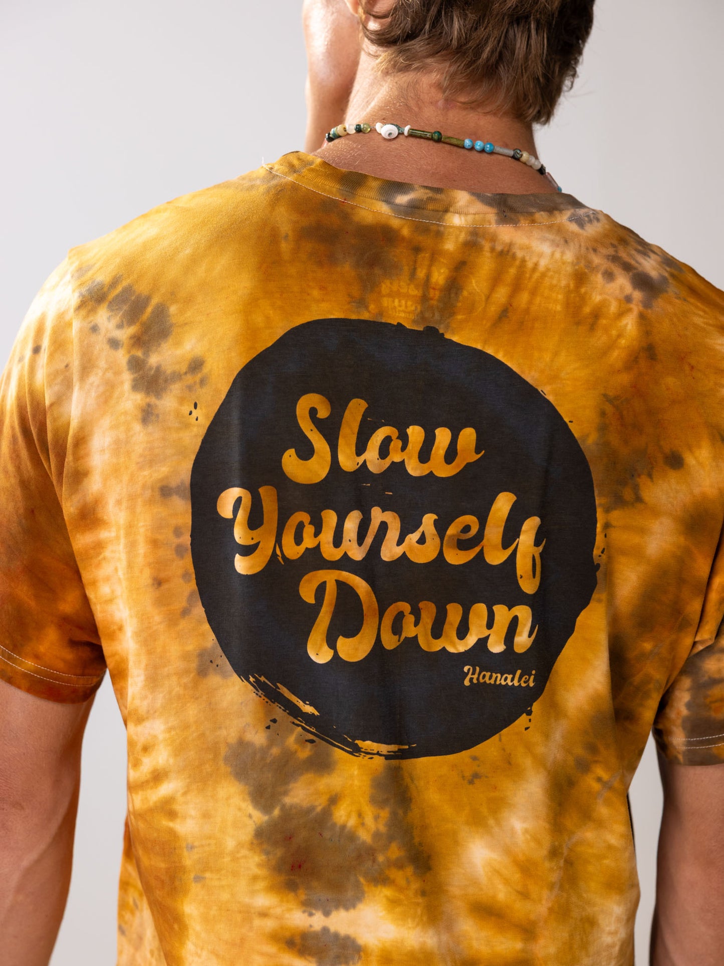 Retro Stamp Tie-Dye Tee | Organic Cotton | Slow Yourself Down - Mens Shirts