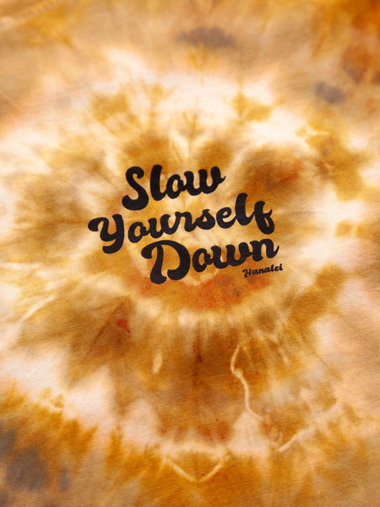 Retro Stamp Tie-Dye Tee | Organic Cotton | Slow Yourself Down - Mens Shirts