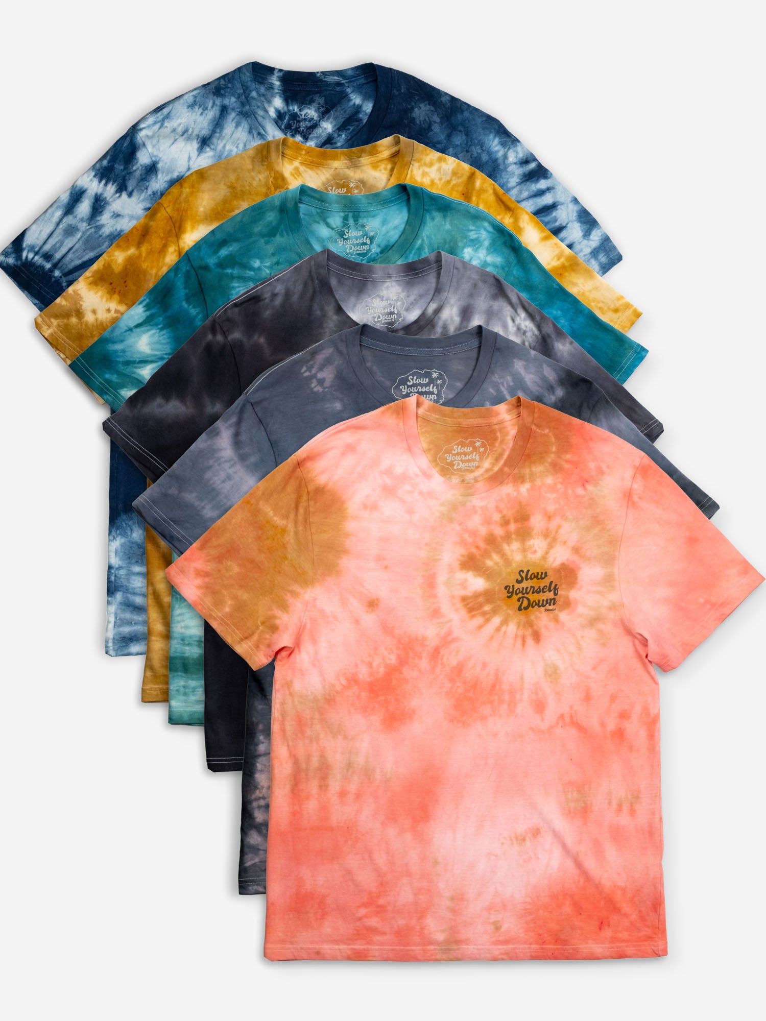 Retro Tee Tie-Dye | Organic Cotton | Slow Yourself Down - Mens Shirts