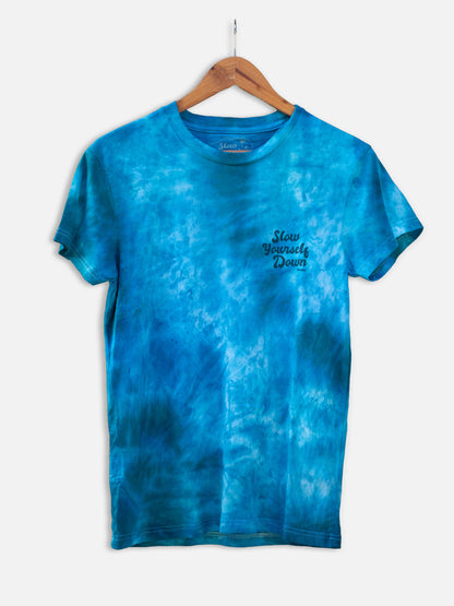 Blue Tie-Dye — Retro Tee Tie-Dye | Organic Cotton | Slow Yourself Down - Mens Shirts