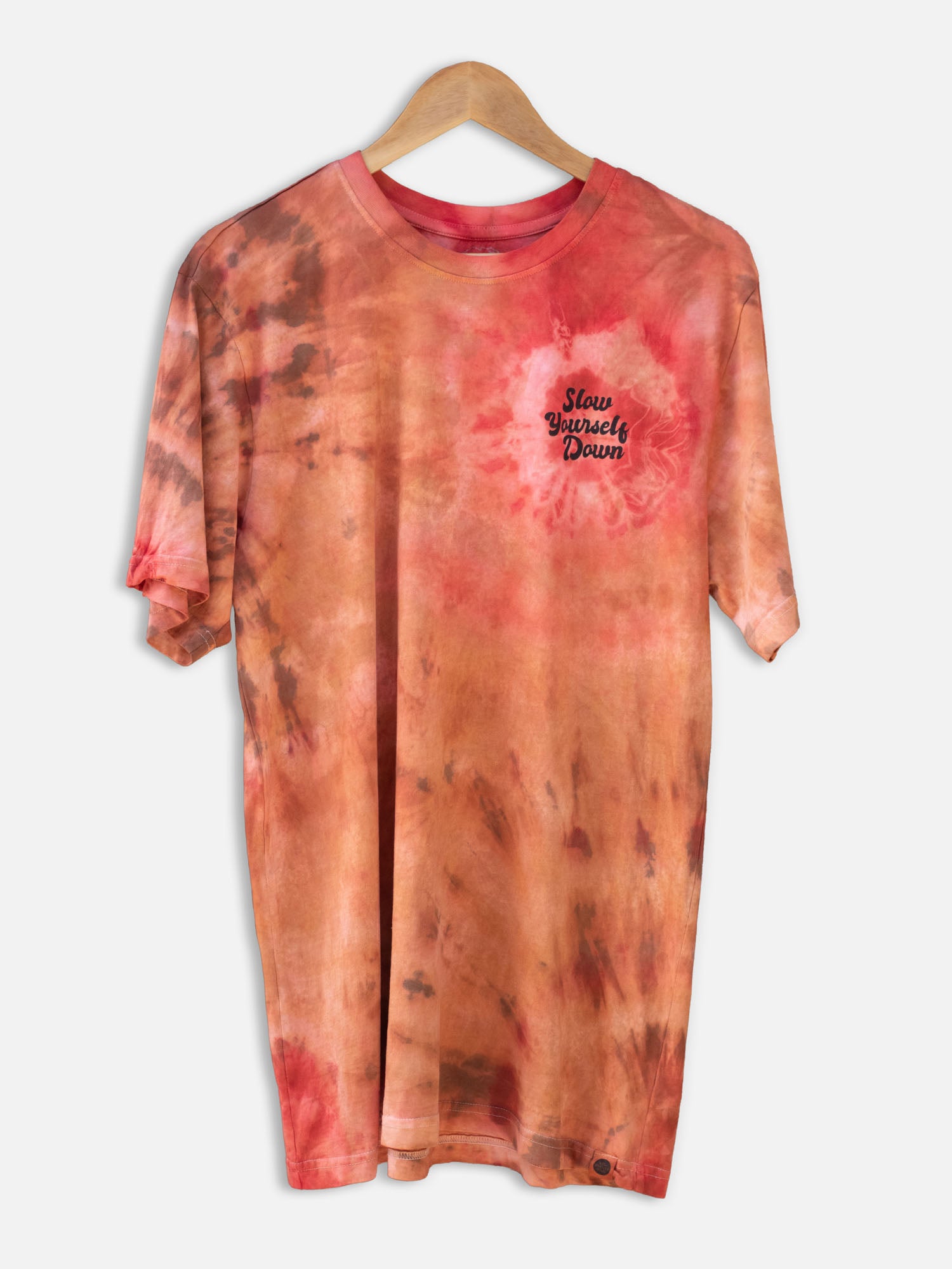 Pink/Gold Tie-Dye — Retro Tee Tie-Dye | Organic Cotton | Slow Yourself Down - Mens Shirts
