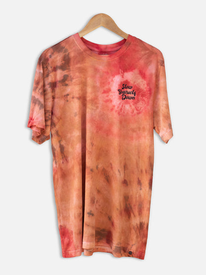 Pink/Gold Tie-Dye — Retro Tee Tie-Dye | Organic Cotton | Slow Yourself Down - Mens Shirts