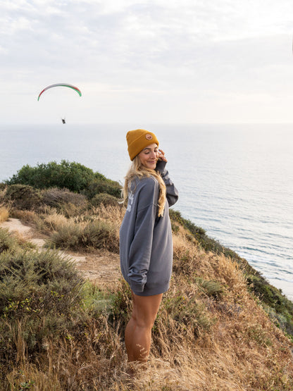 Retro Washed Crewneck - Slow Yourself Down