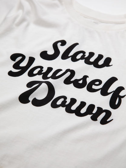 Kids Retro Tee | Organic Cotton | Slow Yourself Down - Kids Shirts