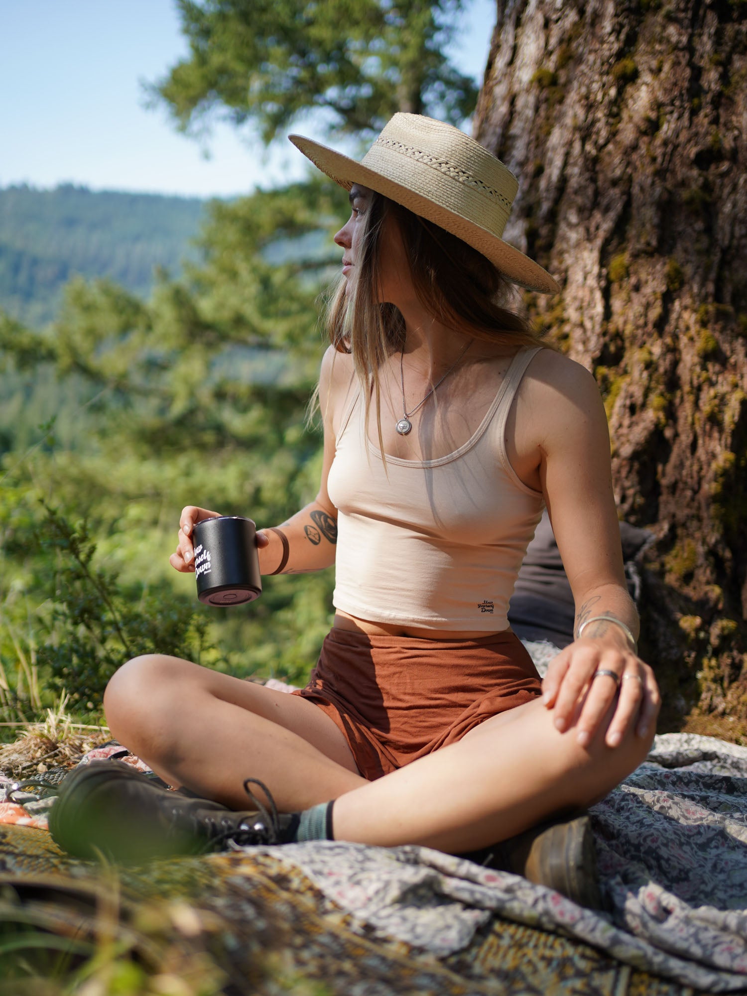 SYD Cropped Tank | Organic Cotton | Slow Yourself Down - Womens Shirts