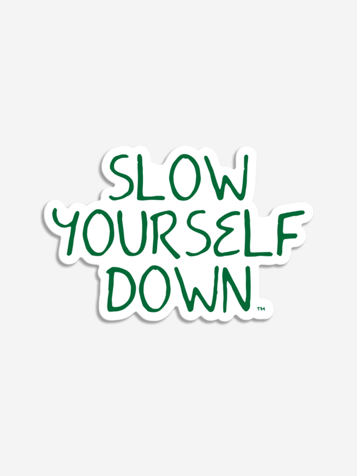 SYD Original Logo Green Sticker | Slow Yourself Down