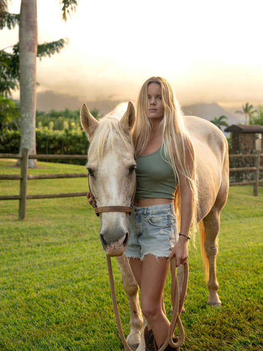 SYD Sea Spray Cropped Tank - Slow Yourself Down