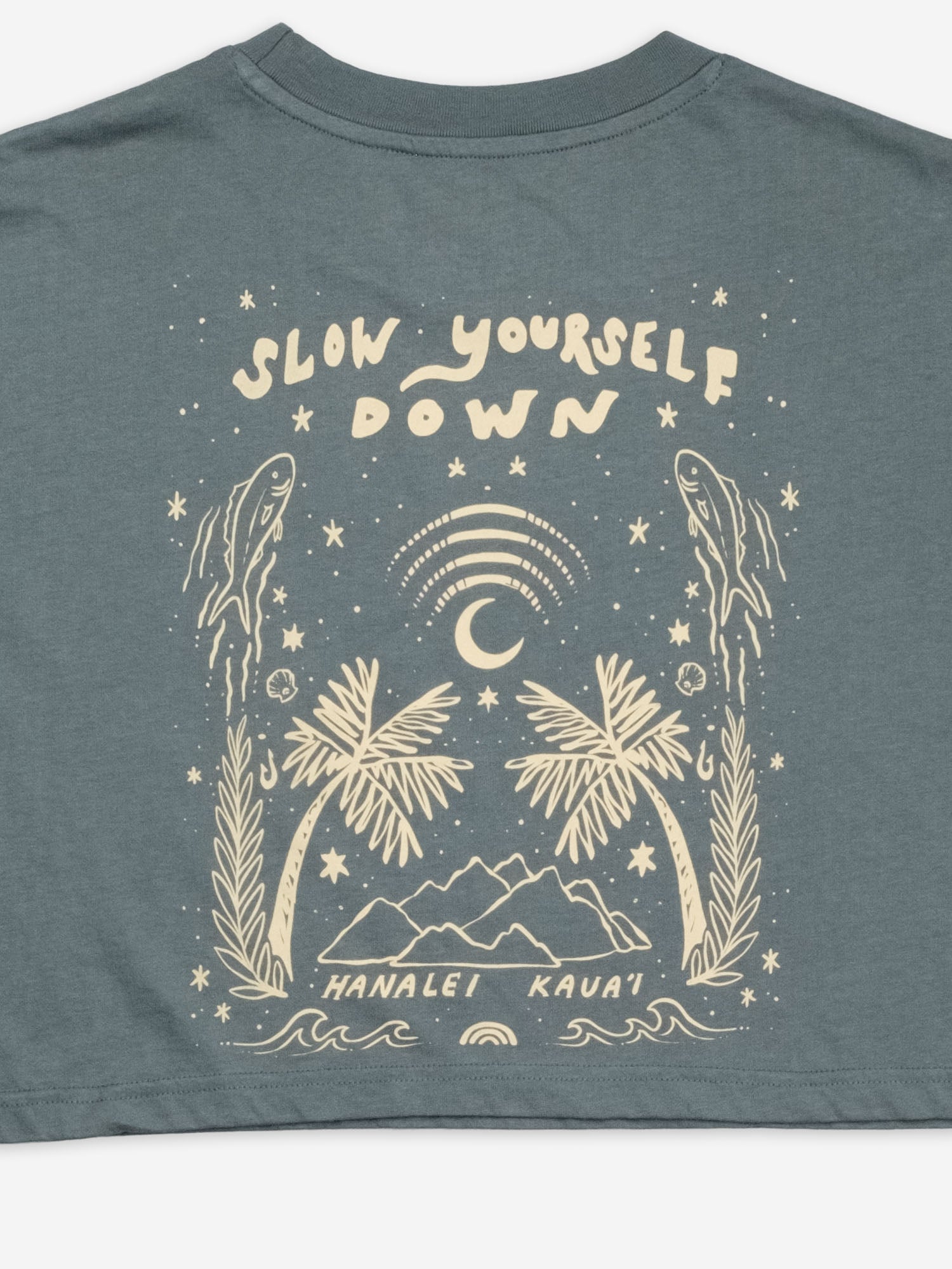 Starry Night Crop Tee | Organic Cotton | Slow Yourself Down