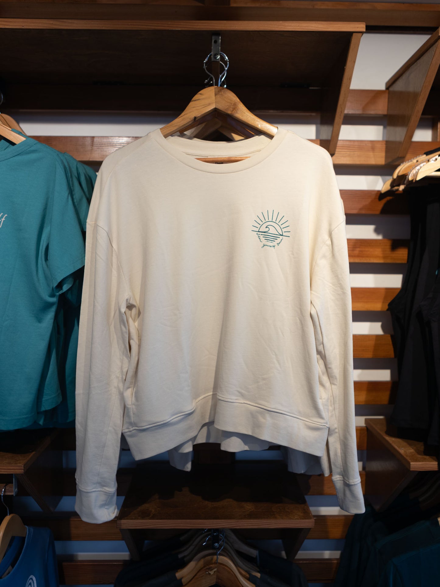 Sun and Wave Pocket Crewneck | Organic Cotton | Slow Yourself Down - Crewneck