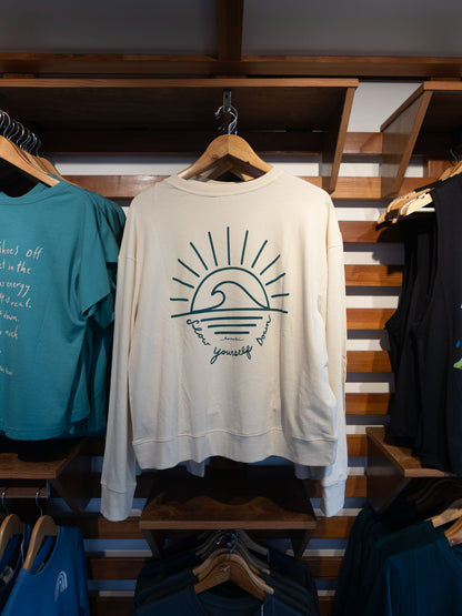 Sun and Wave Pocket Crewneck | Organic Cotton | Slow Yourself Down - Crewneck