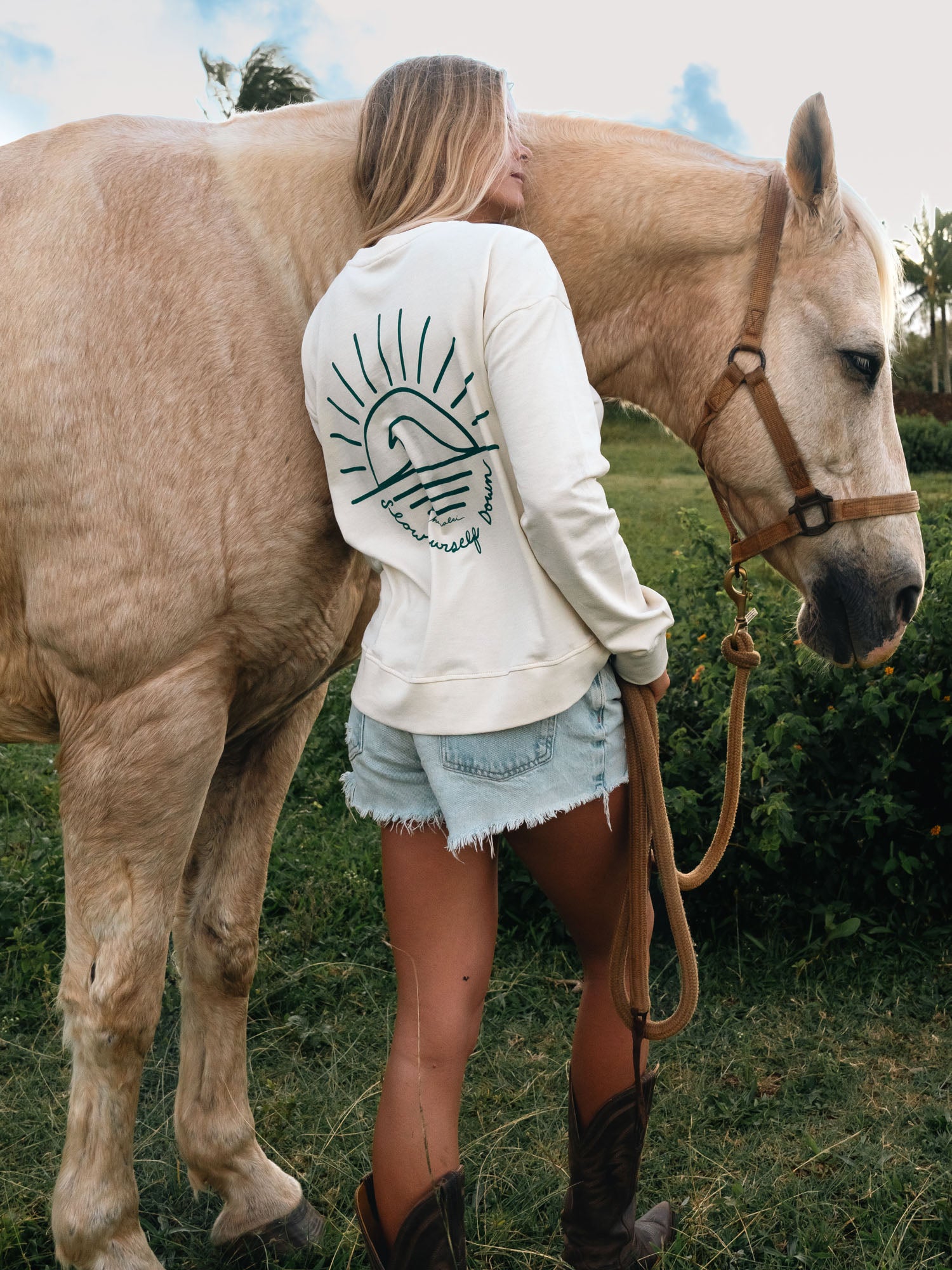 Sun and Wave Pocket Crewneck | Organic Cotton | Slow Yourself Down - Crewneck