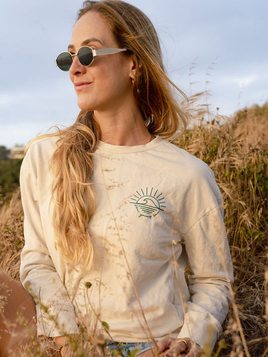 Sun and Wave Pocket Crewneck | Organic Cotton | Slow Yourself Down - Crewneck