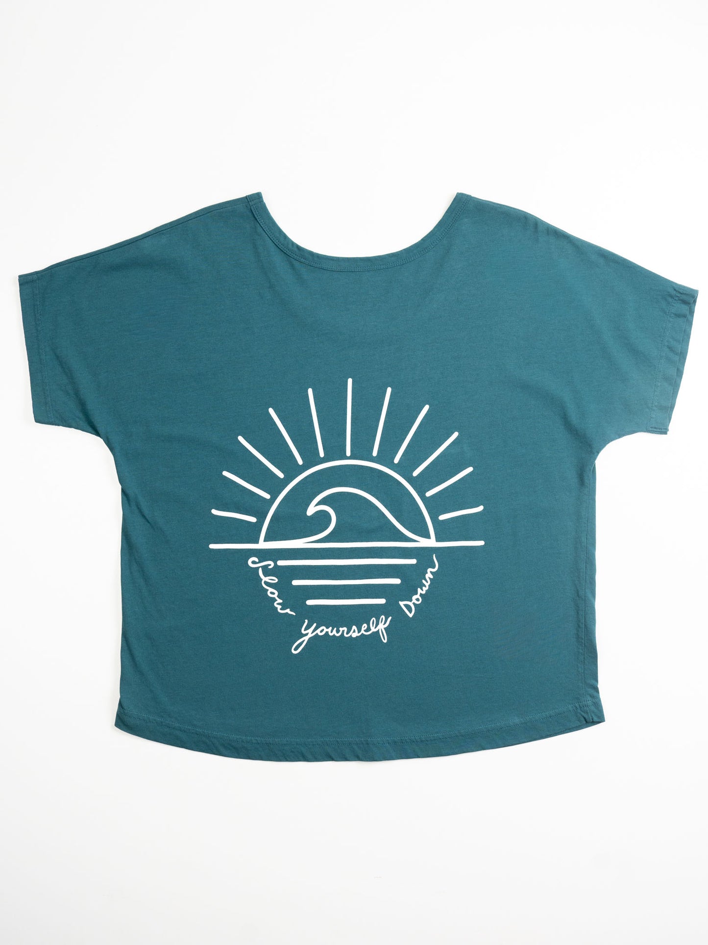 Sun and Wave Scoop Neck | Organic Cotton | Slow Yourself Down - Womens Shirts