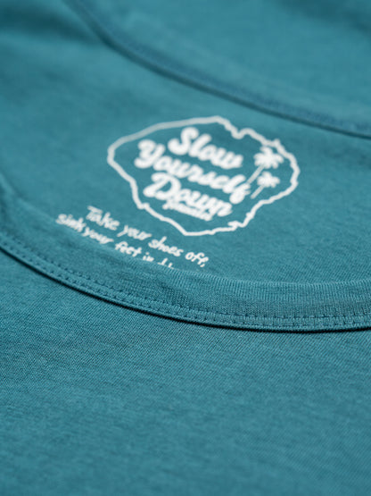 Sun and Wave Scoop Neck | Organic Cotton | Slow Yourself Down - Womens Shirts