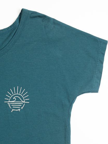 Sun and Wave Scoop Neck | Organic Cotton | Slow Yourself Down - Womens Shirts