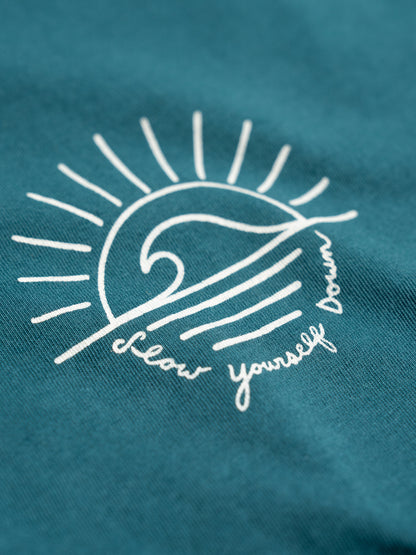 Sun and Wave Scoop Neck | Organic Cotton | Slow Yourself Down - Womens Shirts