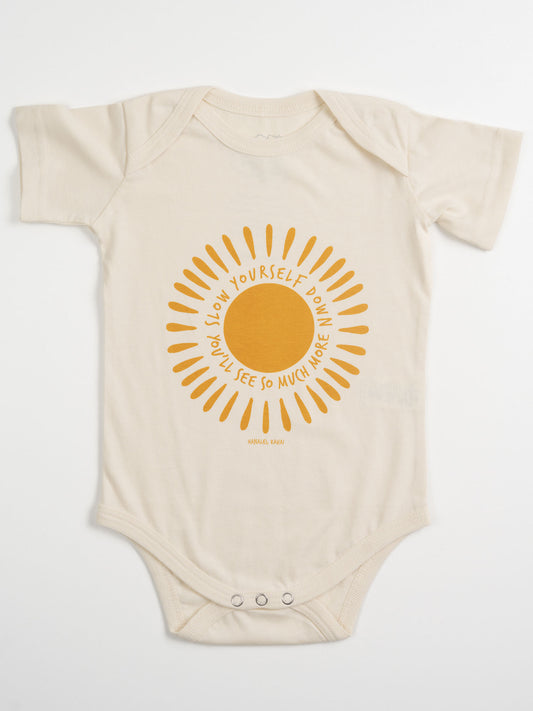 Sunshine Onesie | Organic Cotton | Slow Yourself Down - Baby Onesie